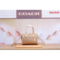 COACH蔻馳 57495 拼色波士頓枕頭包 手提斜挎包  Chz1543
