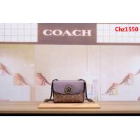 COACH蔻馳 30592 復古五金 復古咖色皮 翻蓋鉚釘挎包 鏈條單肩斜挎包  Chz1550