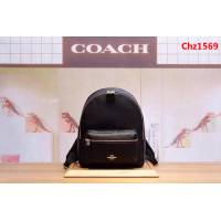 COACH蔻馳 中號拉鏈款 女款雙肩背包 30550 荔枝紋頭層牛皮  Chz1569