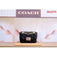 COACH蔻馳 新款 F38074 翻蓋鎖扣柳丁鏈條包 全牛皮 可單肩可斜挎  Chz1575