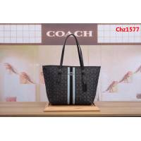 COACH蔻馳 F39043新款購物袋 經典帆布C字logo 四季百搭 手提肩背包  Chz1577