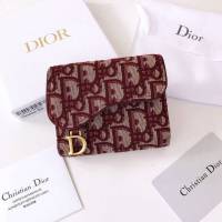 Dior包 迪奧零錢包 Dior馬鞍老花三折短錢包 S5613  Dyd1027