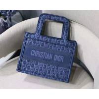 Dior包 迪奧復古凹造型刺繡小號手袋 Dior Mini Book tote手提包  Dyd1102