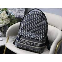 Dior男女同款包 迪奧Travel Oblique小號雙肩包 Dior老花刺繡後背包  dfk1595