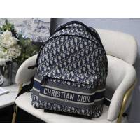 Dior男女同款包 迪奧Travel Oblique大號雙肩包 Dior老花刺繡後背包  dfk1596
