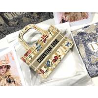 Dior女包 迪奧Book Tote扶桑花帆布迷你托特包 Dior刺繡購物袋  dfk1770