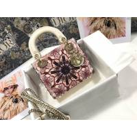 Dior女包 迪奧Lady Dior三格刺繡萬花筒手袋 Dior手提肩背斜挎包  dfk1799