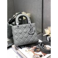Dior女包 迪奧磨砂三格mini戴妃包 Dior手提肩背斜挎包  dfk1842