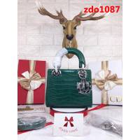 DIOR迪奧 三格 鱷魚紋 時尚百搭款 手提斜挎包  zdo1087