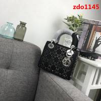 DIOR迪奧 原單系列Lady Dior mini 三格燙鑽 緞面鑲鑽戴妃包  zdo1145