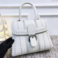 DELVAUX女包 比利時德爾沃 全球限量版 Tribal Stitch系列 德爾沃手拎包 GF0028白色編織 大號女手腕包  fcs1118