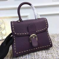 DELVAUX女包 Delvaux brilliantMM不銹鋼蛇鏈外縫 原版皮 德爾沃女手提包 DF0028蛇鏈紫 大號 Delvaux女單肩斜挎包  fcs1120