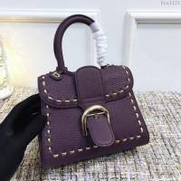 DELVAUX女包 Delvaux brilliantMM不銹鋼蛇鏈外縫 原版皮 德爾沃女手提包 DF0020蛇鏈紫 小號 Delvaux女單肩斜挎包  fcs1121