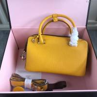 DELVAUX女包 Delvau單肩斜挎包 半手工Cool box 中號 德爾沃女手提包 手拎包 太陽黃  fcs1196