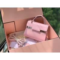 DELVAUX女包 比利時品牌 Tempete手袋 柔軟牛皮 德爾沃女手提包 Mini號手拎包 TP0020粉  fcs1233
