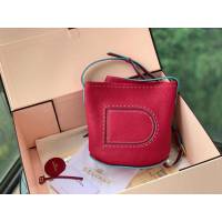 DELVAUX女包 Delvaux Pin春夏系列 德爾沃女手提包 D00315覆盆子紅色 Delvaux女單肩包  fcs1322