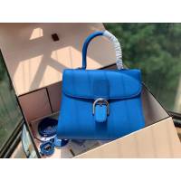 DELVAUX女包 春夏新款 Brillant系列手袋 進口牛皮 德爾沃女手提包 Dv0028 螢光藍 Delvaux單肩斜挎包  fcs1352