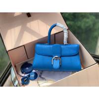 DELVAUX女包 春夏新款 Brillant系列手袋 進口牛皮 德爾沃女手提包 DS0028 螢光藍 Delvaux單肩斜挎包  fcs1353