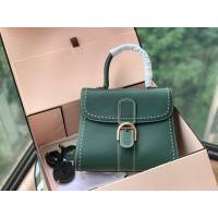 DELVAUX女包 Brillant系列手袋 手縫版黑色MM中號 德爾沃女手提包 女手拎包 Delvaux單肩斜挎包 DF0028手縫 翡翠綠  fcs1383
