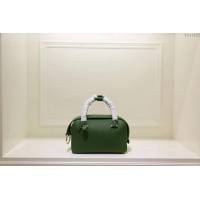 DELVAUX女包 Delvaux新標誌性包款 Cool Box 小號 德爾沃女手提包 手拎包 手腕包 艾草綠  fcs1402