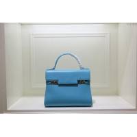 DELVAUX女包 Delvaux Tempete系列 原版牛皮 中號 德爾沃女手提包 手拎包 手腕包 TP0028松石蘭  fcs1404