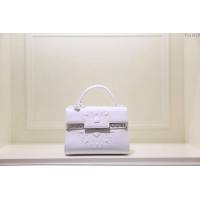 DELVAUX女包 春夏新款 Delvaux Tempete 星塵系列 德爾沃女手提包 手拎包 TP0020鑽石紋白色  fcs1429