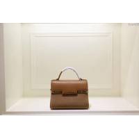DELVAUX女包 限量版 比利時德爾沃Delvaux tempete系列 純手工製作 德爾沃女手提包 手腕包 TP0020拼色絨面焦糖  fcs1433