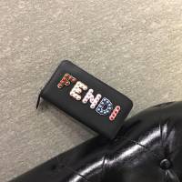 FENDI芬迪 小牛皮 手工縫製 多卡位 小怪獸潮人錢包  fd1157
