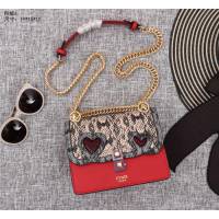 FENDI芬迪 小號Fendi 8809 2018春夏新款 情人節禮物 KAN I LOGO牛皮手袋  fd1299