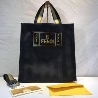 FENDI芬迪 配兩個可調整手把 內拉鏈口袋 大型方形手提袋 404M58  fd1632