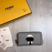 FENDI拉鏈錢包 19年春夏季最新手包 小摔牛皮 芬迪長錢包  fdz2128
