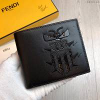 FENDI短夾錢包 19年春夏季最新手包 小摔牛皮 芬迪對折錢包  fdz2145