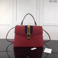 GUCCI古馳 新款 專櫃品質 原單 431665 大紅 手提 單肩 斜挎包 波士頓包HY1381
