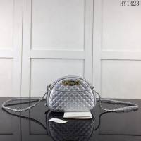 GUCCI古馳 新款 專櫃品質 原單 534951 銀色 菱形 鏈條 斜跨小包HY1423
