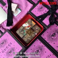 GUCCI古馳 歐洲正品原單 padlock系列 最新款短皮夾 453155 小鳥紅皮 WTG1199