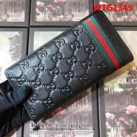 GUCCI古馳 專櫃同步 紅綠織帶 單拉皮夾 291105 克壓花皮 WTG1349