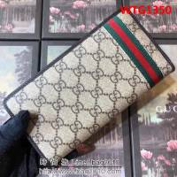 GUCCI古馳 專櫃同步 紅綠織帶 單拉皮夾 291105 啡皮PVC WTG1350