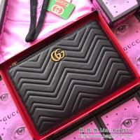 GUCCI古馳 歐洲正品原單 人形紋牛皮手拿包 476440 黑色全皮 WTG1526