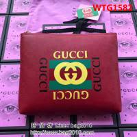 GUCCI古馳 歐洲正品原單 2018早春新款 絲印標緻手包 500981 大紅全皮 WTG1582