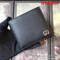 GUCCI古馳 專櫃同步 熱壓小牛皮 男士雙折皮夾 473916 克豬紋皮 WTG1934