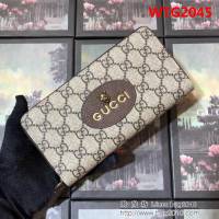 GUCCI古馳 原單 虎頭五金燙泊LOGO 單拉鏈男士長皮夾 473953 小虎頭PVC WTG2045