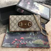 Gucci錢包 古馳2020新春米奇新款 Gucci鏈條錢包 602531 土黃色米奇  gdj1084