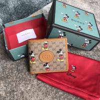 Gucci錢包 古馳新款翻蓋錢包 花朵刺繡 Gucci女錢包 499313紅色全皮  gdj1086