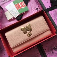 Gucci錢包 古馳新款七夕情人節特別系列 Sylvie中夾翻蓋皮夾 Gucci女錢包 476084愛心全皮  gdj1093