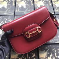 Gucci包 古馳新款手袋 大號 1955馬銜扣托特包 Gucci手提女包 621144 黑色皮  gdj1157