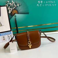 Gucci古馳包包 G家新款女包 款號:615965 Sylvie 1969系列迷你肩背包 古奇棕色織紋皮小斜挎包  gdj1357
