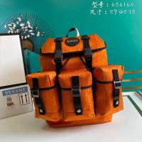 Gucci古馳包包 G家新款雙肩包 626160 古奇橙色布男士雙肩後背包 gdj1391
