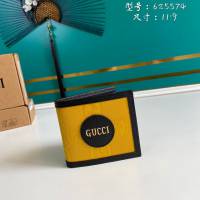 Gucci古馳包包 G家新款錢包 625574 古奇男士短夾黃色錢包 gdj1397
