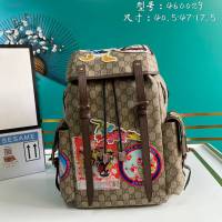 Gucci古馳包包 G家新款雙肩包 460029 古奇男士後背包 新款PVC刺繡雙肩包 gdj1419