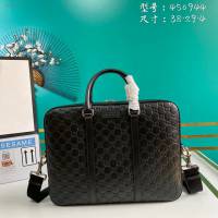 Gucci古馳包包 G家新款男包 450944 古奇克壓皮男士手提公事包 gdj1427